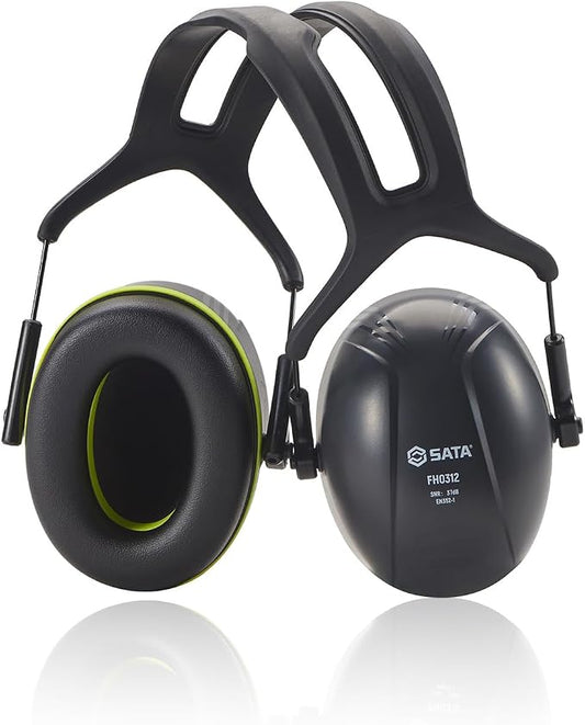 SATA NRR 31dB Hearing Protection Ear Muffs, SNR 37dB Noise Cancelling Headphones, Adjustable Safety Hearing Protector for Gun Shooters, Construction, Mowing