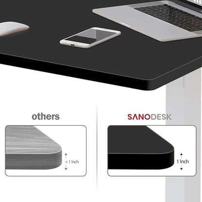 SANODESK Whole-Piece Particle Board Table Top for Standing Desk Home Office Desk DIY, 40x24x1 Inch Black Desk Top