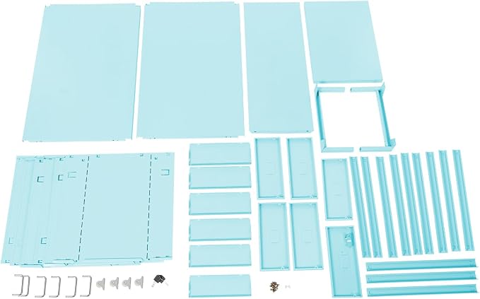 Vertical File Cabinet, 6 Drawers Rolling File Organizer Cabinets with Lock, Heavy Duty Metal Storage Cabinet, Movable Under Desk Filing Cabinet for Office, Study, Dresser (Blue)