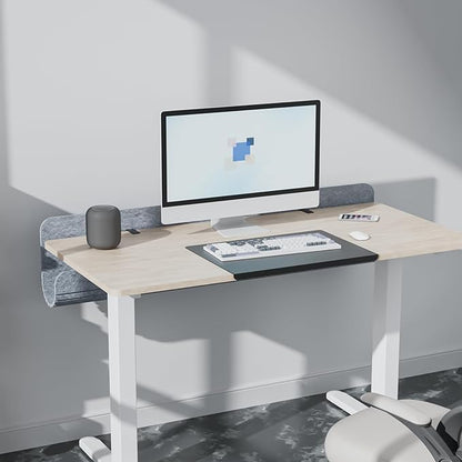 Under Desk Cable Management Tray, 47.2" Felt Cord Organizer with No Drill Clamp or Screw Mount, Hidden Wire Management for Power Strips & Cables, Cable Tray Under Desk for Home Office