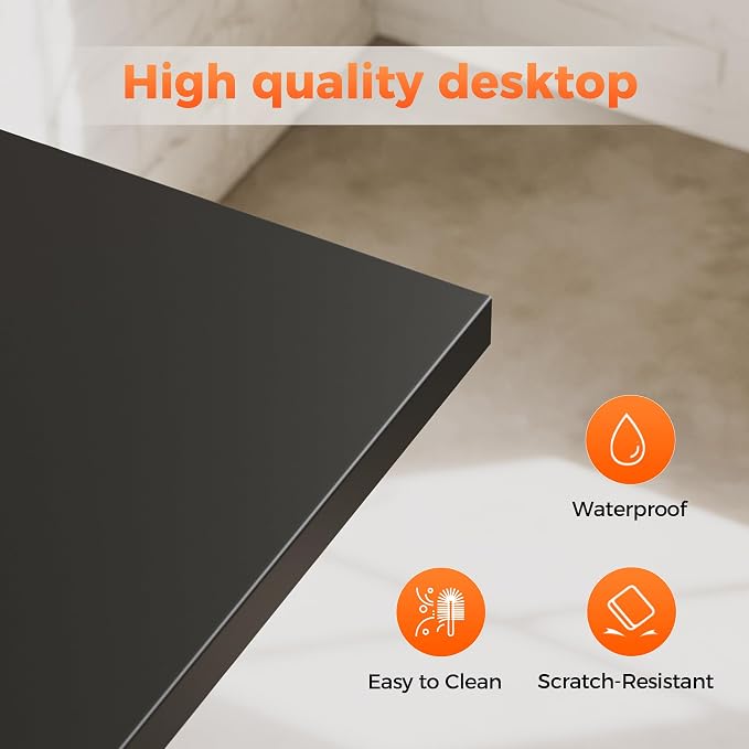 Mericonia 48 inch Rolling Computer Desk with Wheels, Gaming Desk for Small Spaces, Modern Simple Style Table for Home Office, Study Writing Table