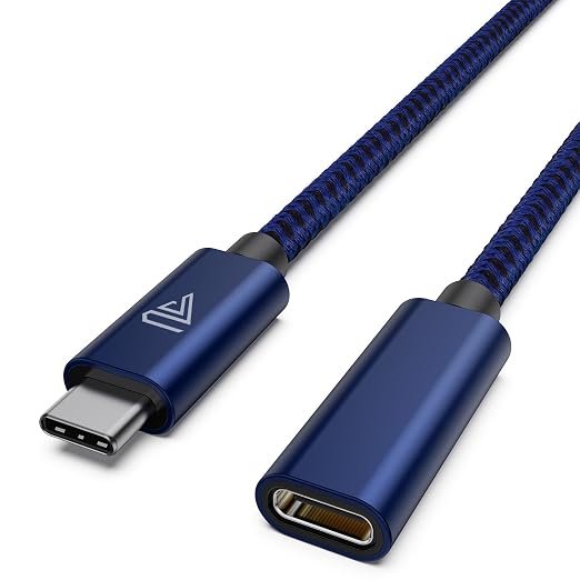 Faracent USB C Extension Cable (20Gbps/240W/3.3Ft), USB 3.2 Type C 3.1 Male to Female Extension Charging & Sync for iPhone Pixel PSVR2 MacBook Air Pro/New iPad Dell XPS Surface Book Blue