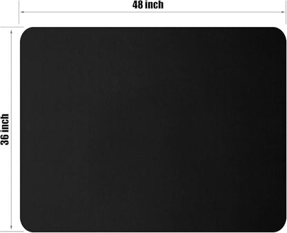 Kuyal Chair mat for Hardwood Floor 36 x 48 inches Rectangle Floor Mats Wood/Tile Protection Mat for Office & Home, Black