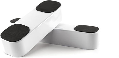 Three by Three Seattle 5 Piece Metal Organizer Tray Set for Storing Makeup, Stationery, Utensils, and More in Office Desk, Kitchen and Bathroom Drawers (2 Inch, Assorted Colors, Stripes)