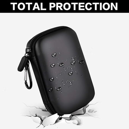 Case Compatible with Samsung T7/ T7 Touch Portable SSD 1TB 2TB 500GB USB 3.2 External Solid State Drive, Travel Carrying Storage Organizer Fits for USB Cables and More Accessories (Black)