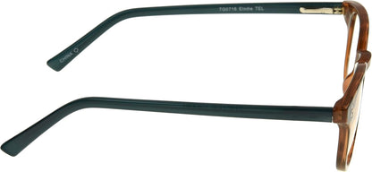 Foster Grant Women's Elodie Round Reading Glasses, Brown Tortoise/Transparent, 59 mm + 1