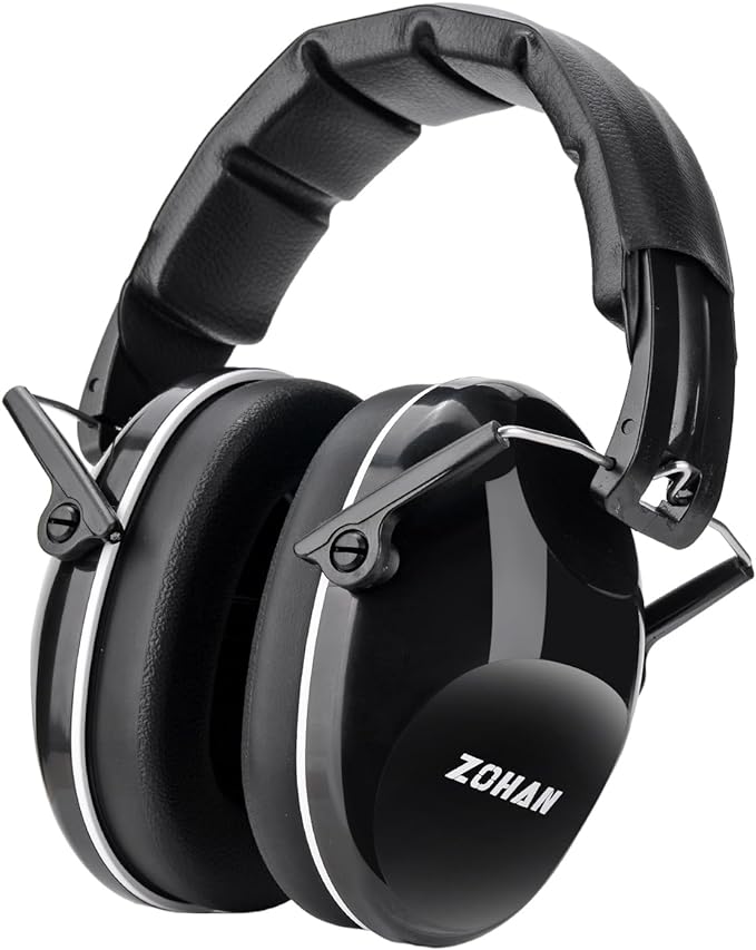 ZOHAN 032 Kids Noise Canceling Headphones - 25dB NRR Kids Ear Protection Earmuffs for School, Monster Jam, Fireworks, Travel, Air Show, Concert, Autism - Black