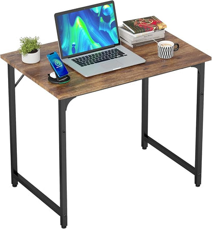 BestOffice Computer Desk,Home Office Desk, Modern Simple Style for Home Office Study Writing (Vintage, 32 Inch)