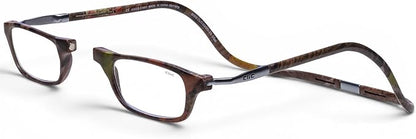 Clic Magnetic Reading Glasses - Adjustable Neck Hanging Readers - Secure Fit with Rigid Headband - Original Expandable (M-XL, Kings Camo, 1.25)