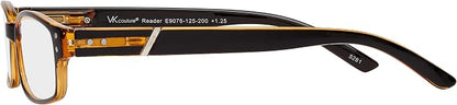 SAV Eyewear (Select-A-Vision) Victoria Klein Fashion Round Reading Glasses 9076 Brown, 1.50