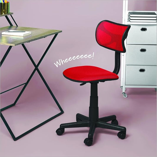 Urban Lifestyle Swivel Mesh Desk Chair, Red 21D x 21W x 33H in
