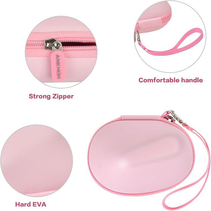 ANKHOH Case for Logitech Lift Vertical Ergonomic Mouse, Hard EVA Storage Box for Logi Wireless Bluetooth Upright Device, Travel Carrying Bag Accessories for Office (Bag Only, Pink)