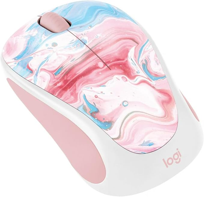Logitech Compact Wireless Mouse, Cotton Candy (Renewed)