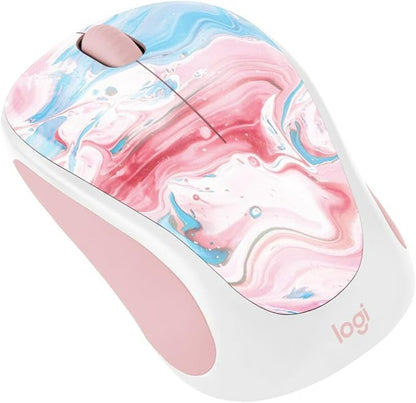 Logitech Compact Wireless Mouse, Cotton Candy (Renewed)