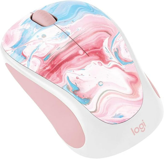 Logitech Compact Wireless Mouse, Cotton Candy (Renewed)