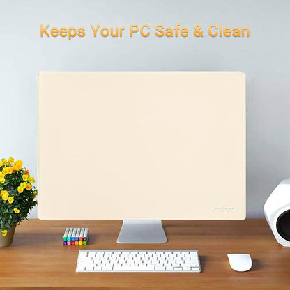 MOSISO Monitor Dust Cover 26, 27, 28, 29 inch Anti-Static Dustproof LCD/LED/HD Panel Case Computer Screen Protective Sleeve Compatible with iMac 27 inch, 26-29 inch PC, Desktop and TV, Beige