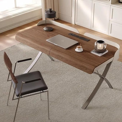 Desk Organizers Minimalist Desk Light Luxury Modern Living Room Wabi-sabi Style American Large Board Desk Home Study Desk Computer Desk Office Desk Standing Desk(140 * 60 * 74cm)