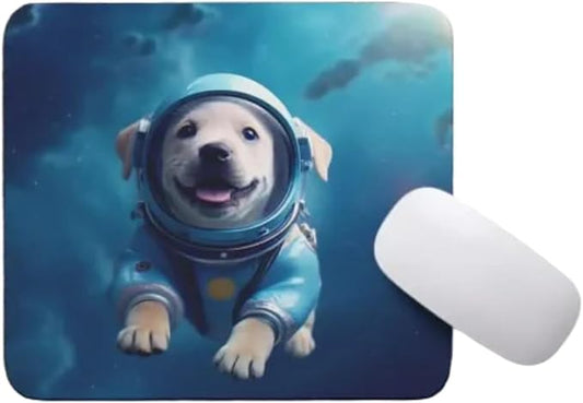 Mouse Pad Labrador Retriever Astronaut Dog in Space Mouse Pad Puppy floating in Space for Home Office Work Desk Computer Desktop Laptop for Dog Lovers