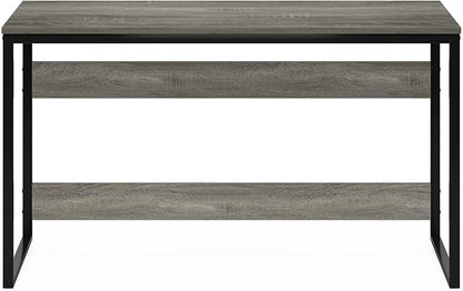 Furinno Moretti Computer Desk, Gaming Desk with Metal Frame, Office Desk, 52" Width, for Home Office, Gaming, Study, Grey Oak
