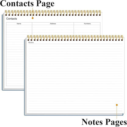 Weekly Productivity Dashboard - 8.5" x 11" Dashboard Desk Notepad Has 6 Focus Areas to List Tasks for Goals, Projects, Clients, Academic or Meal-Organize Your Daily Work Efficiently, 54 Weeks, Blue