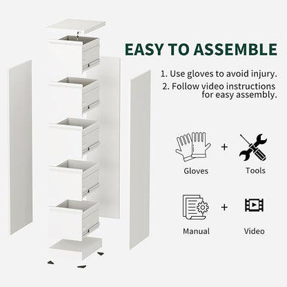 2 Drawer File Cabinet with Lock, Metal Vertical Filing Cabinet, Filing Cabinets for Home Office, Office Furniture Organization Hanging Files for A4/Legal/Letter, Require Assembly, White