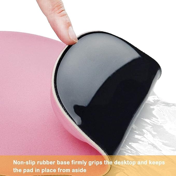 Office Mousepad with Gel Wrist Support - Ergonomic Gaming Desktop Mouse Pad Wrist Rest - Design Gamepad Mat Rubber Base for Laptop Computer -Silicone Non-Slip Special-Textured Surface (09Dark Grey)