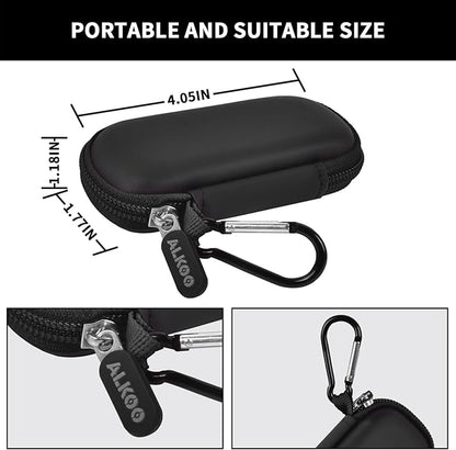 USB Flash Drive Case, SD Card Holder Compatible with Thumb Drive, Memory Cards, SDXC SDHC Storage Bag, Electronic Accessories Organizer for SanDisk for Samsung for Inland (All Black)