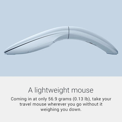 Dell MS700 Bluetooth Travel Mouse - Bluetooth 5.0/Dell Pair/Microsoft Swift Pair Connectivity, Adjust DPI up to 4000, Optical LED Sensor, Touch Scroll with latest Touch Controller - Misty Blue