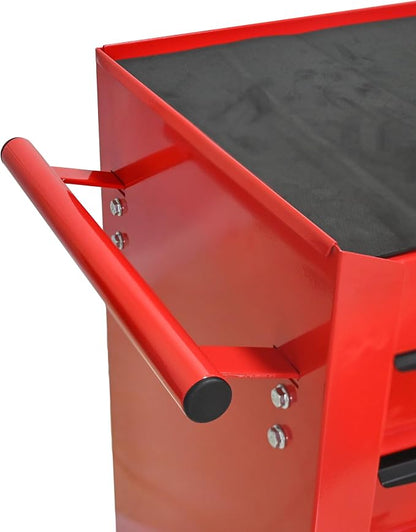 RYH 5 Drawers Rolling Tool Chest - Heavy Duty Mobile Tool Cart with Locking Wheels & Ball Bearing Drawers, ﻿30.5" H x 20.9" W x 13" D Garage Tool Storage Cabinet (Red, 5 Drawers)