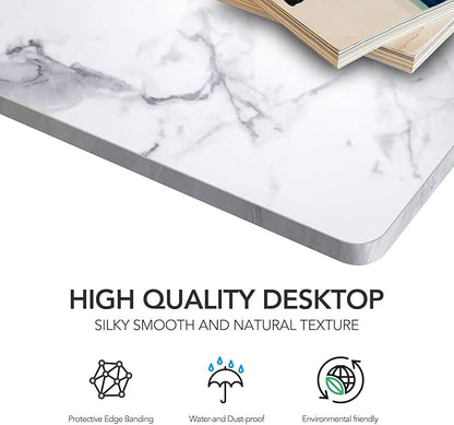SANODESK Whole-Piece Particle Board Table Top for Standing Desk and Home Office Desk DIY, 55x28x1 Inch Marble Grey Desk Top