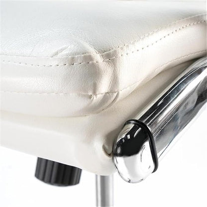 Bush Home Somerset High Back Leather Executive Office Chair in White