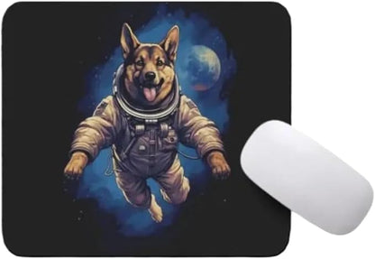 Mouse Pad German Shepherd Astronaut Dog in Space Mouse Pad Puppy floating in Space for Home Office Work Desk Computer Desktop Laptop for Dog Lovers