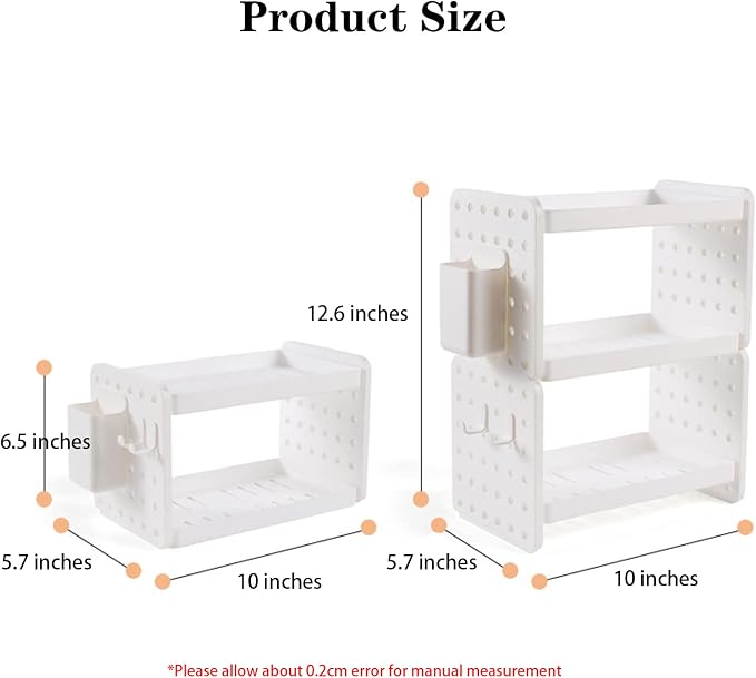 Lae Nuvole Desktop Organizer Shelf Stationery Organizer with Pen Holder Office Desktop Storage Rack Combinable Organization and Storage for Desk, Office, Countertop, Dorm (Pink, 3 Tier)