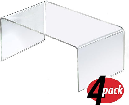 Azar Displays 515311 12" W x 7.75" D x 6" H Acrylic Riser (4 Pack)