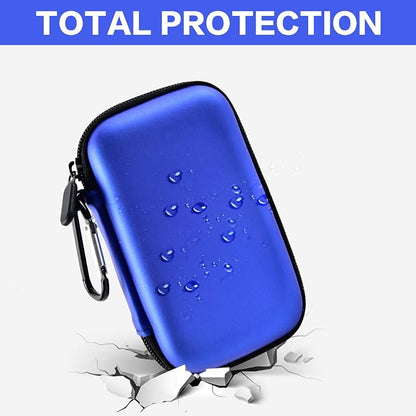 PAIYULE Case Compatible with Samsung T7/ T7 Touch Portable SSD 1TB 2TB 500GB USB 3.2 External Solid State Drive, Travel Carrying Storage Organizer Fits for USB Cables and More Accessories (Blue)