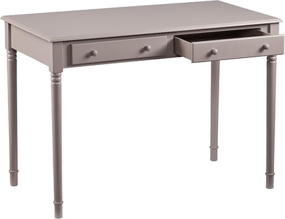 SEI Furniture - Janice 2-drawer Writing Desk - Gray - Transitional Design, Grey Finish - Ideal for Home Office, Bedroom (HO8796)