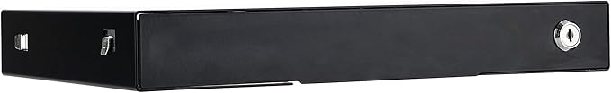 14 inch Slim Under Desk Pull-Out Storage Office Mounted Sliding Metal Drawer For Standing Desk,Black