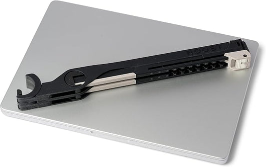 Roost V3 Plus - Ultra Portable and Adjustable Laptop Stand - Quick-Release Height Adjustment, 5 to 14 inch Screen Lift, Patented Rigid Folding Structure and Self-Adjustings Laptop Grips | Onyx Color