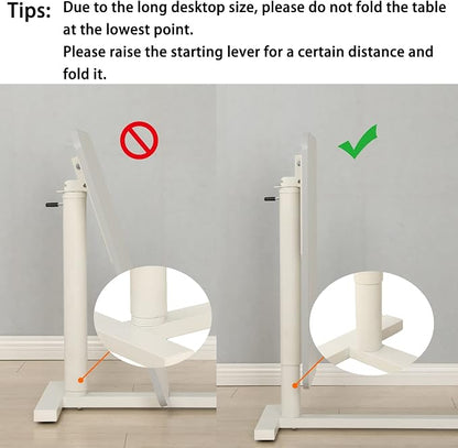 Height Adjustable Mobile Standing Desk - 90° Tiltable Storable Overbed Table, 30 inches Rolling Laptop Desk with Gas Spring Riser and Wheels for Offices, Home, Medical and School