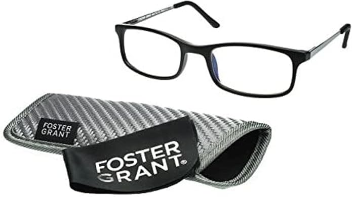 Foster Grant mens Kramer E.readers™ Reading Glasses Rectangular Blue Light Filtering Glasses