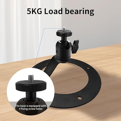 Projector Stand Table Tripod: Ballhead Angle 360 Degree Adjustable with 1/4" Screw for Most Projectors Webcams