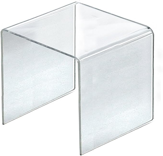 Azar Displays 515314 9.5" Square Acrylic Riser (4 Pack)