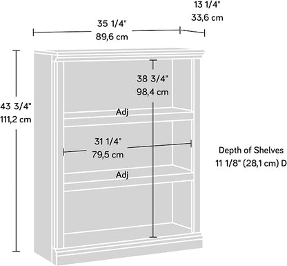 Sauder Miscellaneous Storage 3-Shelf Bookcase/ Book shelf, Select Cherry finish