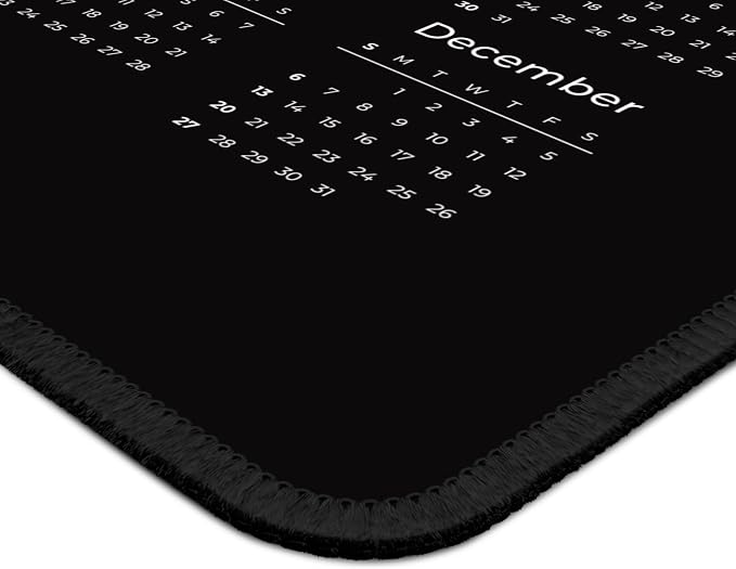 Hilis Personalized 2026 Mouse Pad Calendar, Custom Desk Mat, Gaming Office Work Desk Mat, 4 Sizes Mousepad, Office Supplies & Accessories Gift D07