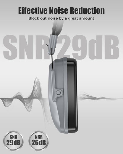 ProCase Noise Reduction Ear Muffs SNR 29dB, Hearing Protection Headphones for Adults, Adjustable Soundproof Ear Defenders
