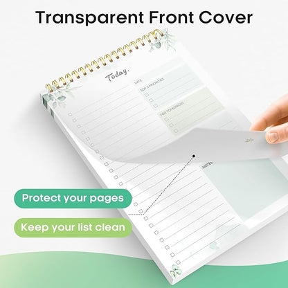 Taja 6 Pack of To Do List Notepad - To Do List Notebook for Work with 52 Sheets, 9.8" x 6.5", Undated Daily Planner Perfect for Daily Tasks and Goal Setting, Notepad Suitable for Office, Home & School - Nature