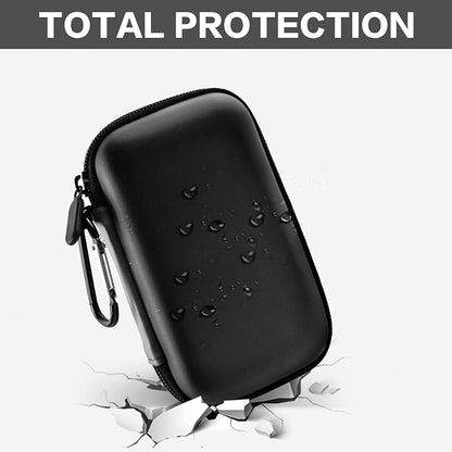 Case Compatible with Samsung T7/ T7 Touch Portable SSD 1TB 2TB 500GB USB 3.2 External Solid State Drive, Travel Carrying Storage Organizer Fits for USB Cables and More Accessories (Full Black)