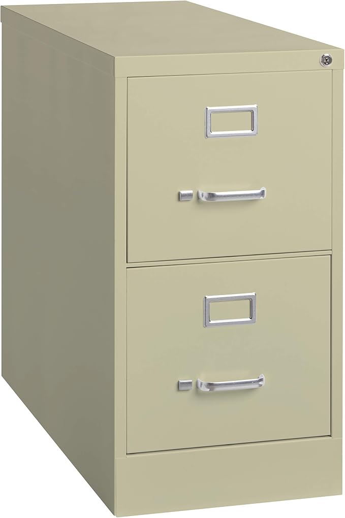 26.5 Inch Deep 2 Drawer, Letter Width, Metal Vertical File Cabinet for Home and Office, Putty