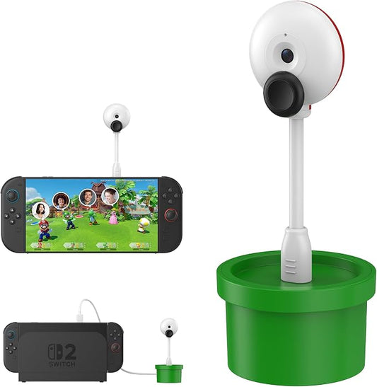 HD Camera for Switch 2, USB Video Camera for Nintendo Switch 2 | Video Game Camera for Switch 2, Privacy Sliding Lens Cover, Plug and Play, Auto Recognition, Cute Lollipop Design