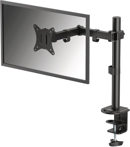 Fellowes Everyday Adjustable Single Monitor Arm – Supports Screens up to 32" Weighing 19.84 lbs, Tilt, Swivel, Rotate, VESA 75/100, Clamp or Grommet Mount, Cable Management